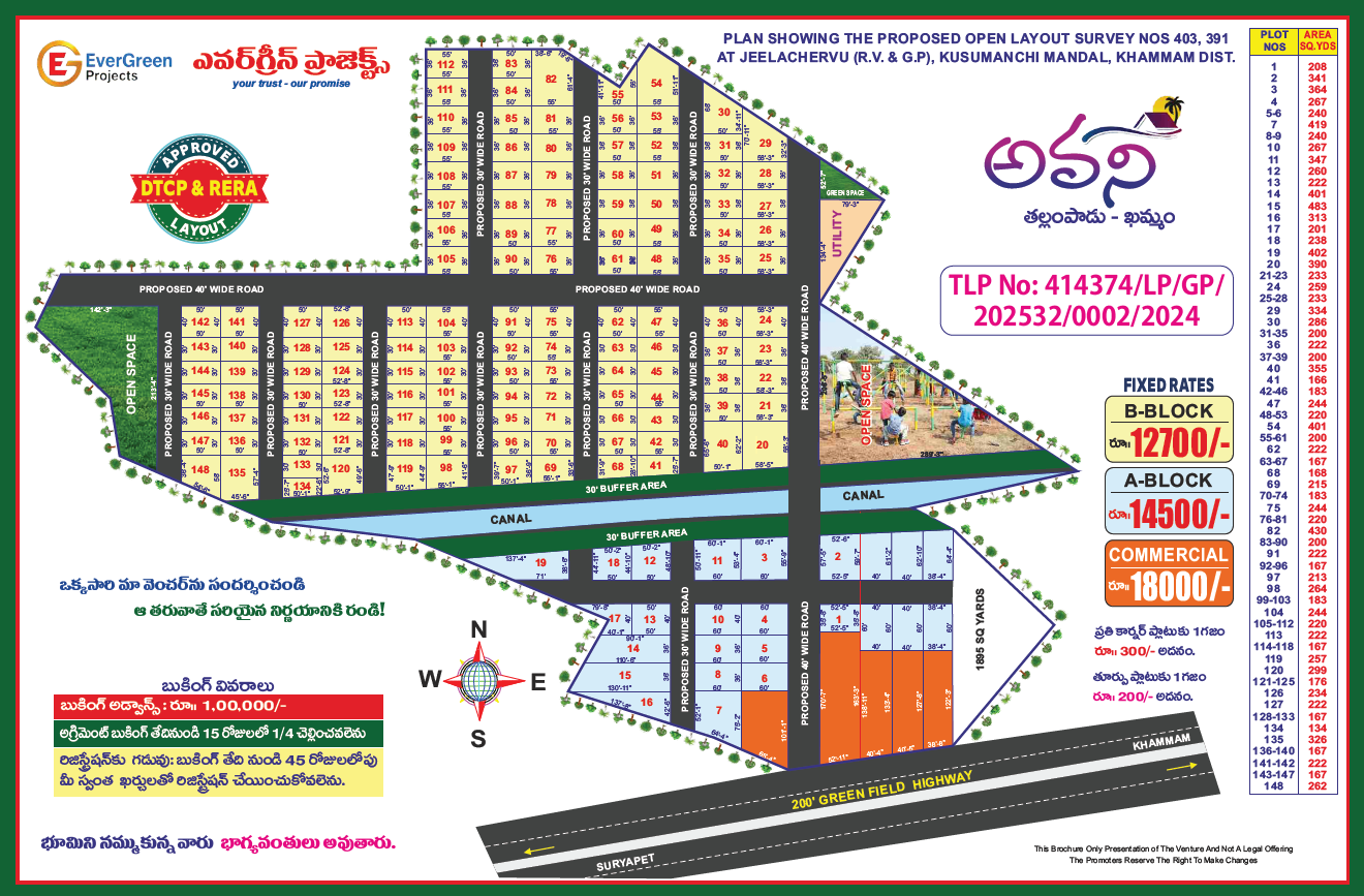 AVANI -HIGHWAY FACING OPEN PLOTS 233 SQ.YRDS
